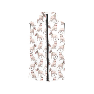 Bull Terrier Pattern Print Design 04 Men's Padded Vest