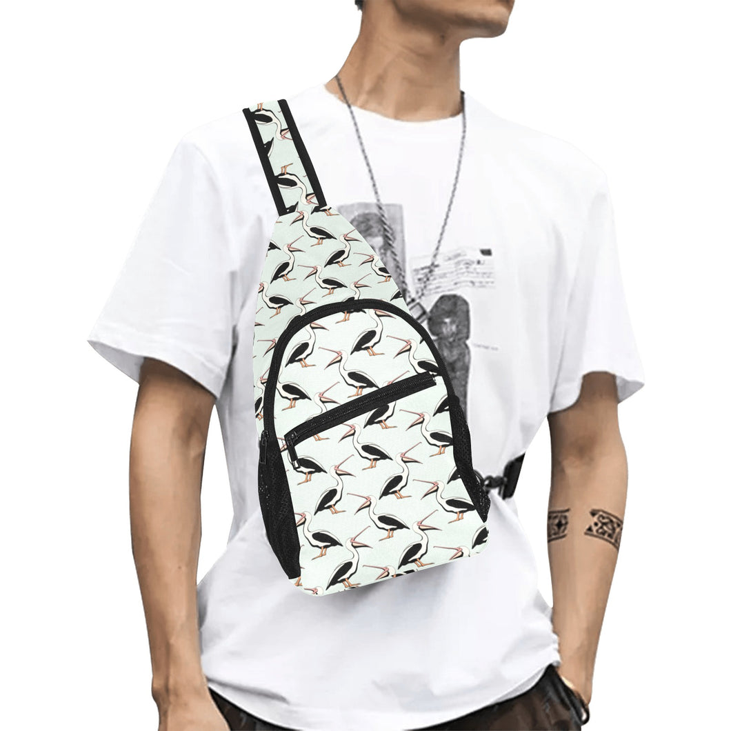 Pelican Pattern Print Design 02 All Over Print Chest Bag