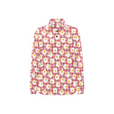 Fried Eggs Pattern Print Design 03 Women's Long Sleeve Polo Shirt