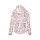 Cute zebra pattern Women's Padded Hooded Jacket