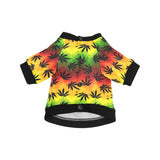 Canabis Marijuana Weed Pattern Print Design 03 All Over Print Pet Dog Round Neck Fuzzy Shirt