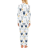 Cute sleeping sheep moon cloud pattern Women's All Over Print Pajama Set