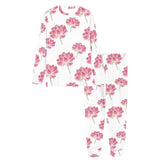 Pink lotus waterlily pattern Women's All Over Print Pajama Set