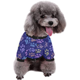 Dog Paws Pattern Print Design 02 All Over Print Pet Dog Round Neck Fuzzy Shirt