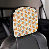 Squirrel Pattern Print Design 04 Car Headrest Cover