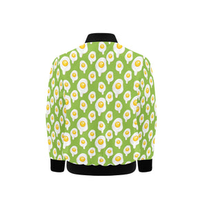 Fried Eggs Pattern Print Design 01 Kids' Boys' Girls' Bomber Jacket