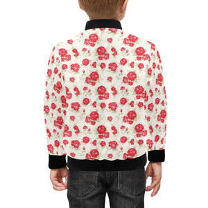 Rose Pattern Print Design 01 Kids' Boys' Girls' Bomber Jacket