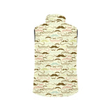 Mustache Beard Pattern Print Design 01 Men's Padded Vest