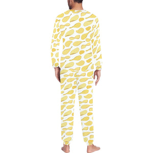 Potato Chips Pattern Print Design 02 Men's All Over Print Pajama