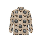 Beagle pattern Men's Long Sleeve Polo Shirt