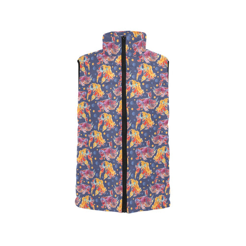 Goldfish Pattern Print Design 05 Men's Padded Vest