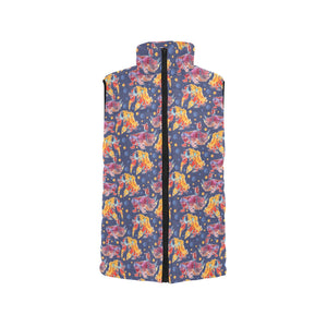 Goldfish Pattern Print Design 05 Men's Padded Vest