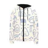 Cute sushi icon pattern Men's Padded Hooded Jacket