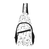 Music Notes Pattern Print Design 04 All Over Print Chest Bag