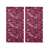 Lips Pattern Print Design 03 Gauze Curtain