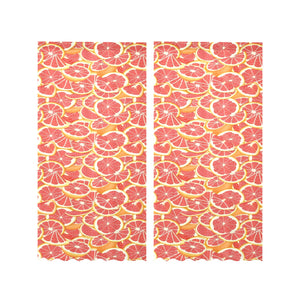 Tropical grapefruit pattern Gauze Curtain