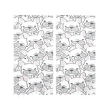 Cute french bulldog head pattern Gauze Curtain