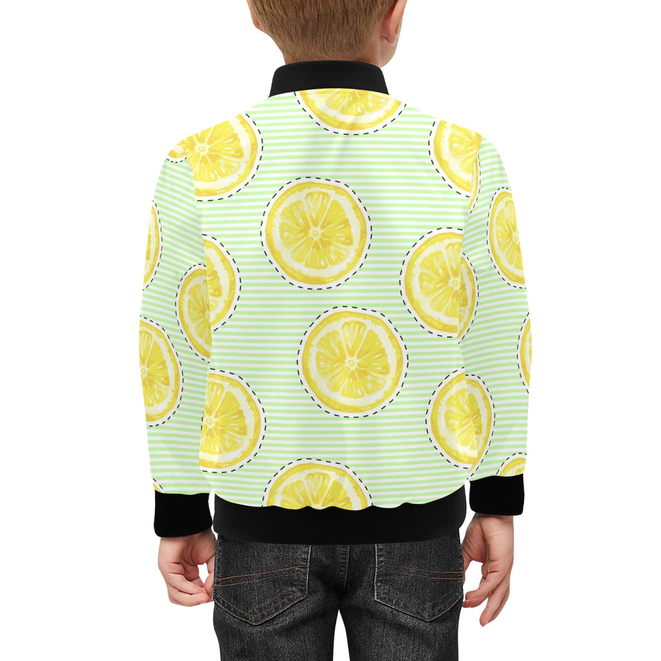 slice of lemon pattern Kids' Boys' Girls' Bomber Jacket