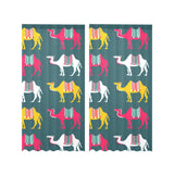 Camel pattern Gauze Curtain