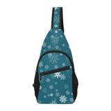 Snowflake pattern dark background All Over Print Chest Bag