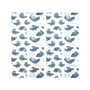 Pigeon Pattern Print Design 02 Gauze Curtain