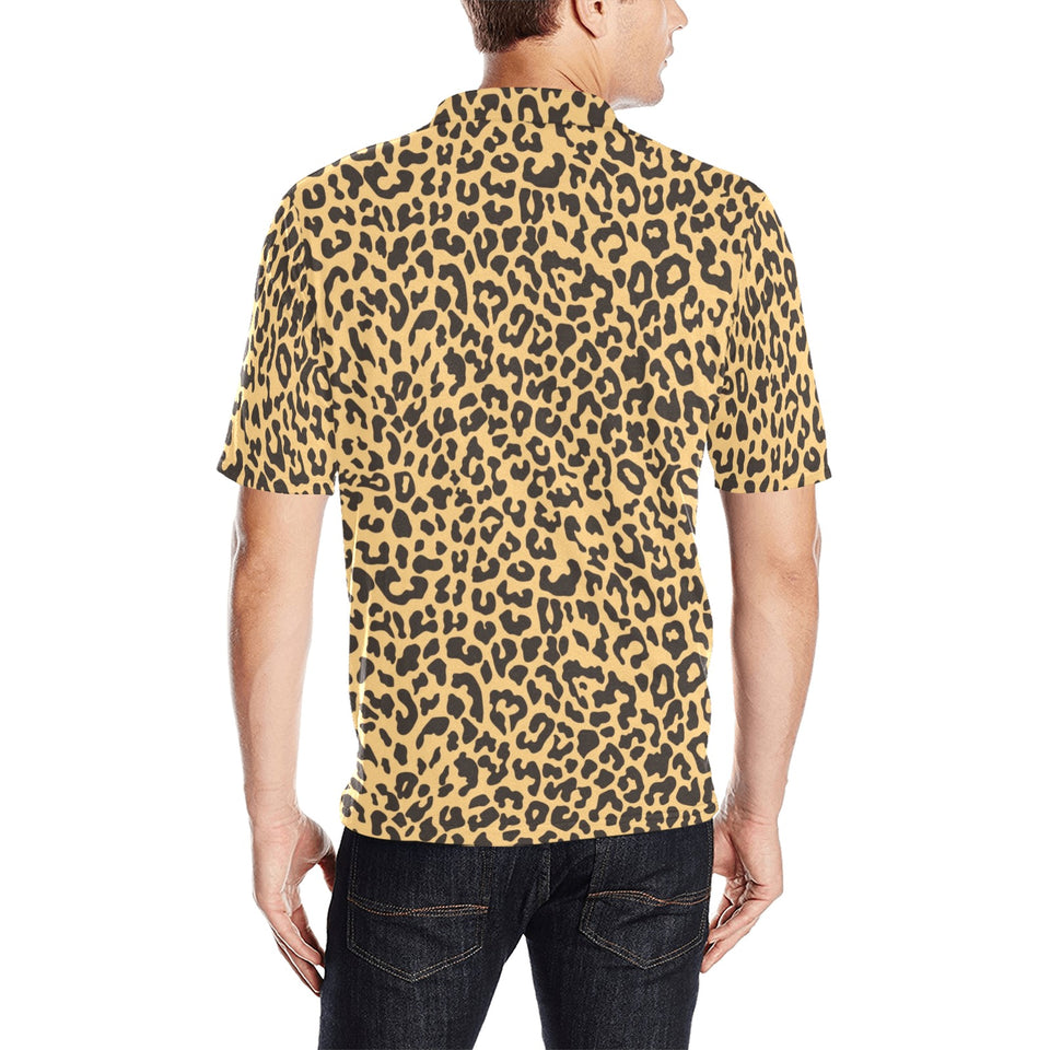 Leopard skin print Men's All Over Print Polo Shirt