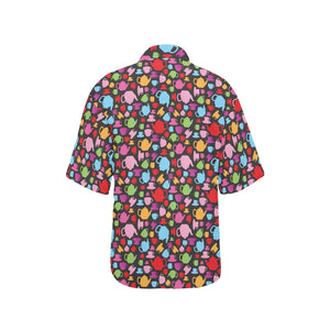 Tea pots Pattern Print Design 01 Women's All Over Print Hawaiian Shirt