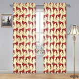 Greyhound Pattern Print Design 04 Gauze Curtain
