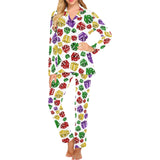 Dice Pattern Print Design 03 Women's Long Pajama Set