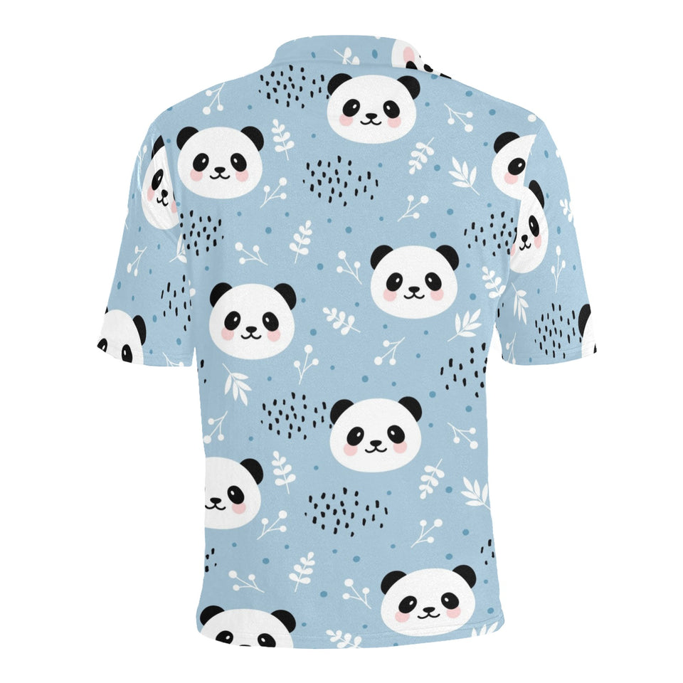 Cute panda pattern Men's All Over Print Polo Shirt