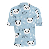 Cute panda pattern Men's All Over Print Polo Shirt