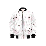 Poodle dog rose cake pattern Kids' Boys' Girls' Bomber Jacket