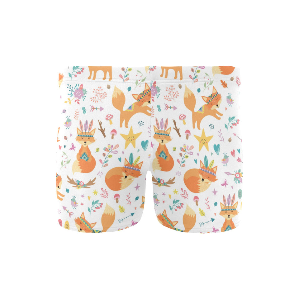 cute tribal fox pattern Men's Swimming Trunks