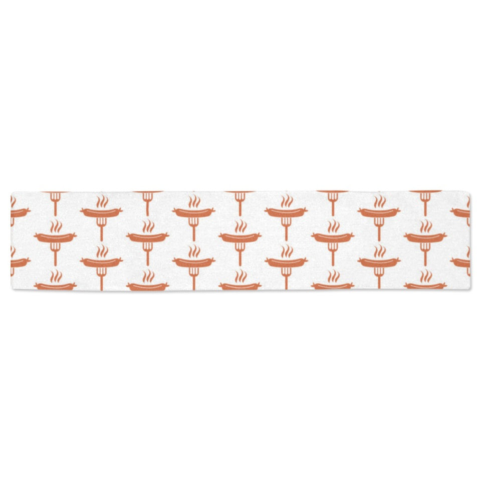 Sausage Pattern Print Design 05 Table Runner