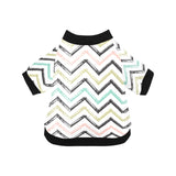 zigzag  chevron paint pattern All Over Print Pet Dog Round Neck Fuzzy Shirt
