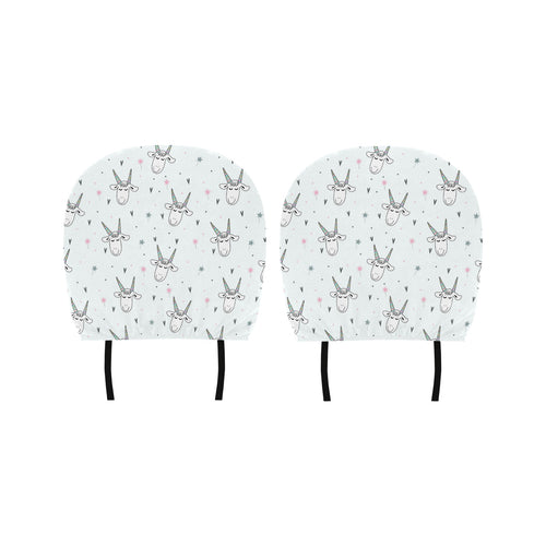 Cute goat design pattern Car Headrest Cover