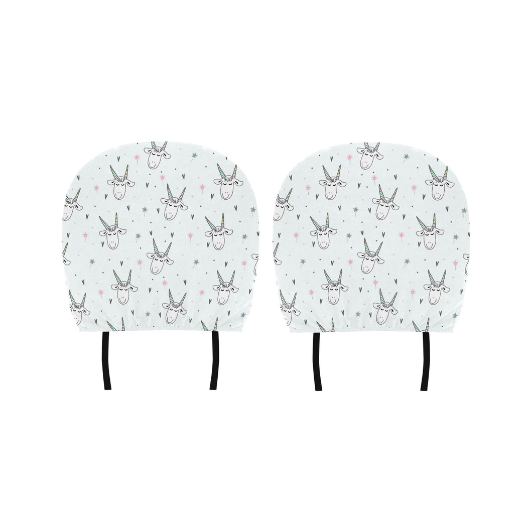 Cute goat design pattern Car Headrest Cover