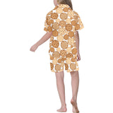 Various cookie pattern Kids' Boys' Girls' V-Neck Short Pajama Set