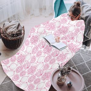 Sketch guava pattern Blanket Robe with Sleeves