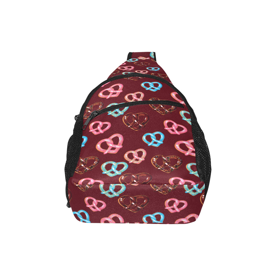 Pretzels Pattern Print Design 05 All Over Print Chest Bag