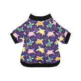 Colorful sea turtle pattern All Over Print Pet Dog Round Neck Fuzzy Shirt