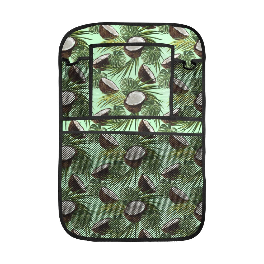 Coconut Pattern Print Design 02 Car Seat Back Organizer