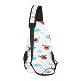 Watercolor helicopter cloud pattern All Over Print Chest Bag