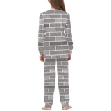 Brick Printed Pattern Print Design 05 Kids' Boys' Girls' All Over Print Pajama Set