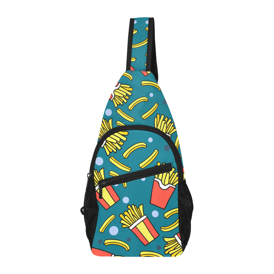 French fries red paper box pattern All Over Print Chest Bag