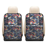 Blue red dragon cloud pattern Car Seat Back Organizer