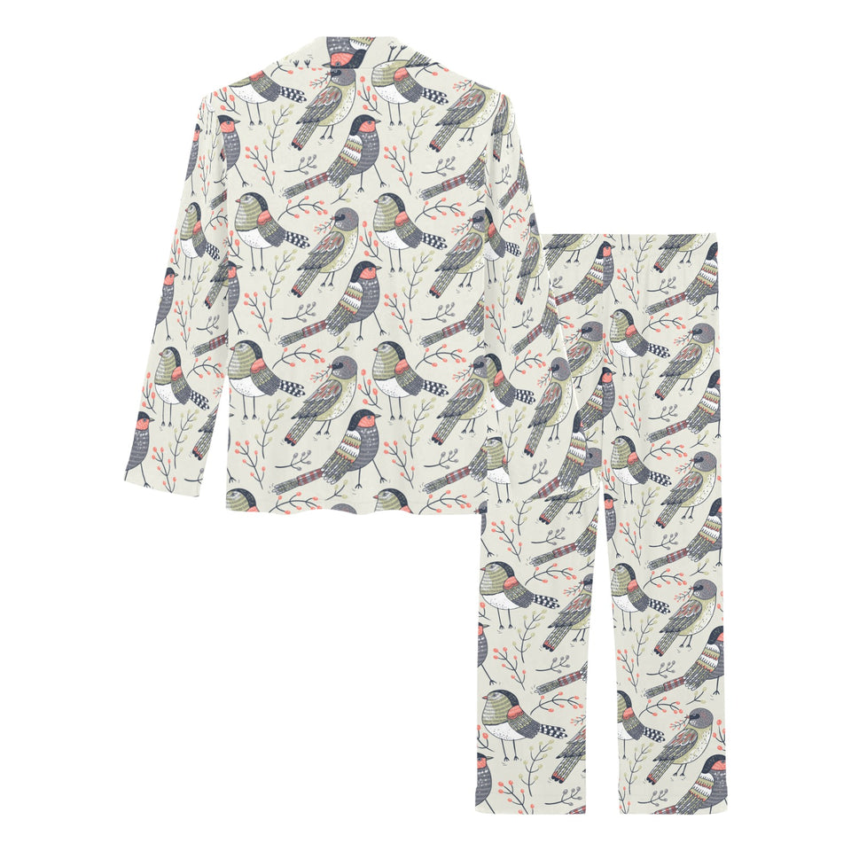 Pigeon Pattern Print Design 04 Women's Long Pajama Set