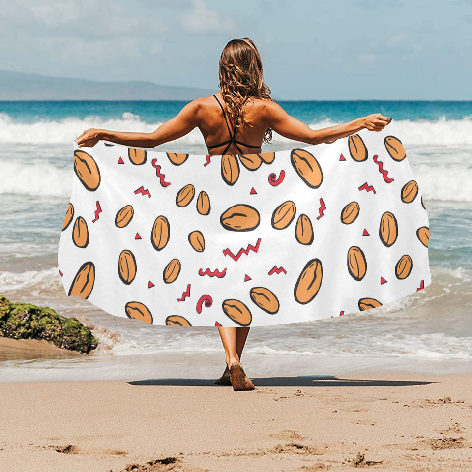 peanuts pattern background Beach Towel