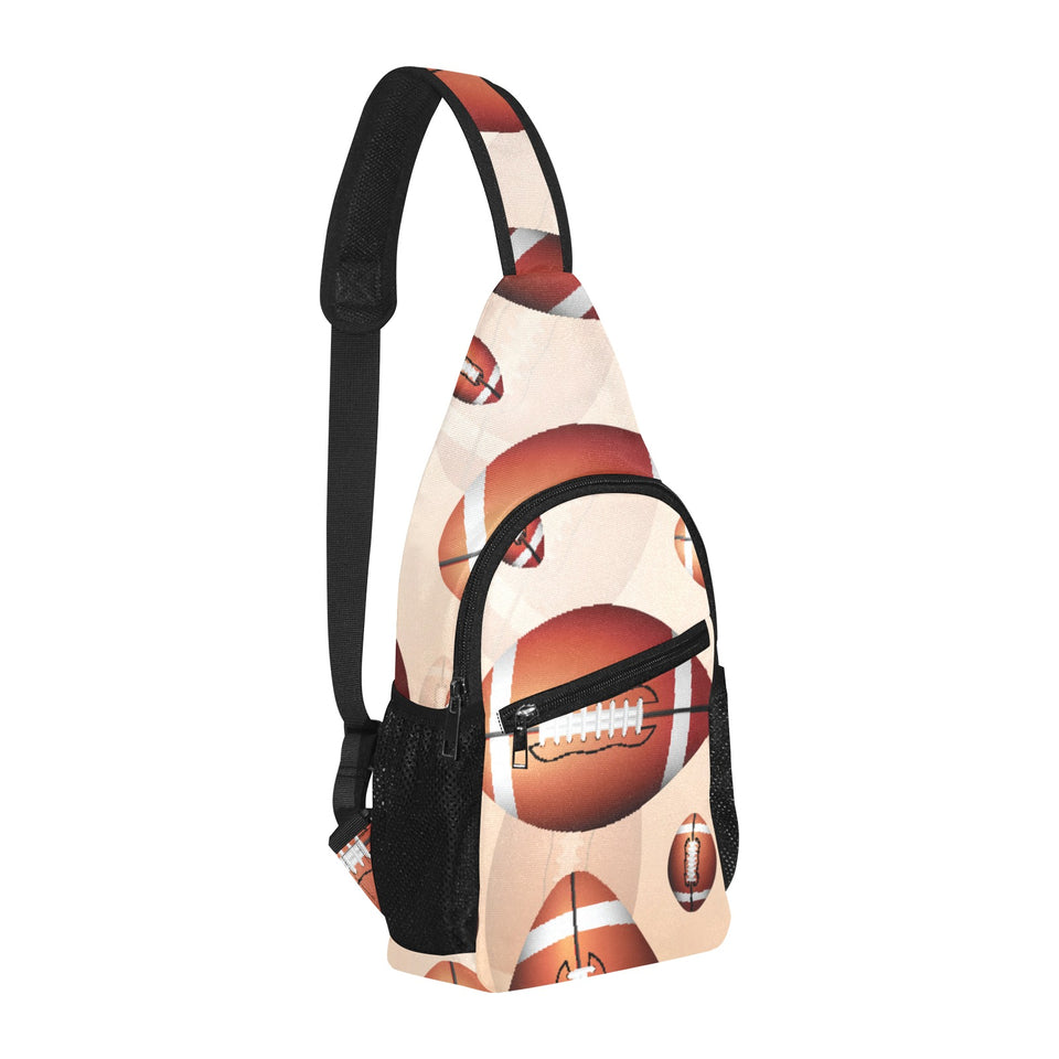 American football ball design pattern All Over Print Chest Bag