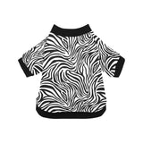 Zebra skin pattern All Over Print Pet Dog Round Neck Fuzzy Shirt